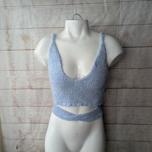 Out From Under | Urban Outfitters | Blue Under wrap crop top